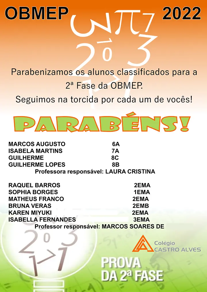Classificados OBMEP 2022